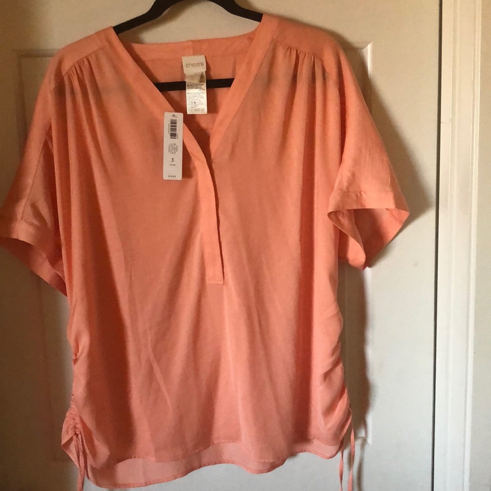 Chico’s brand new pullover with side ties